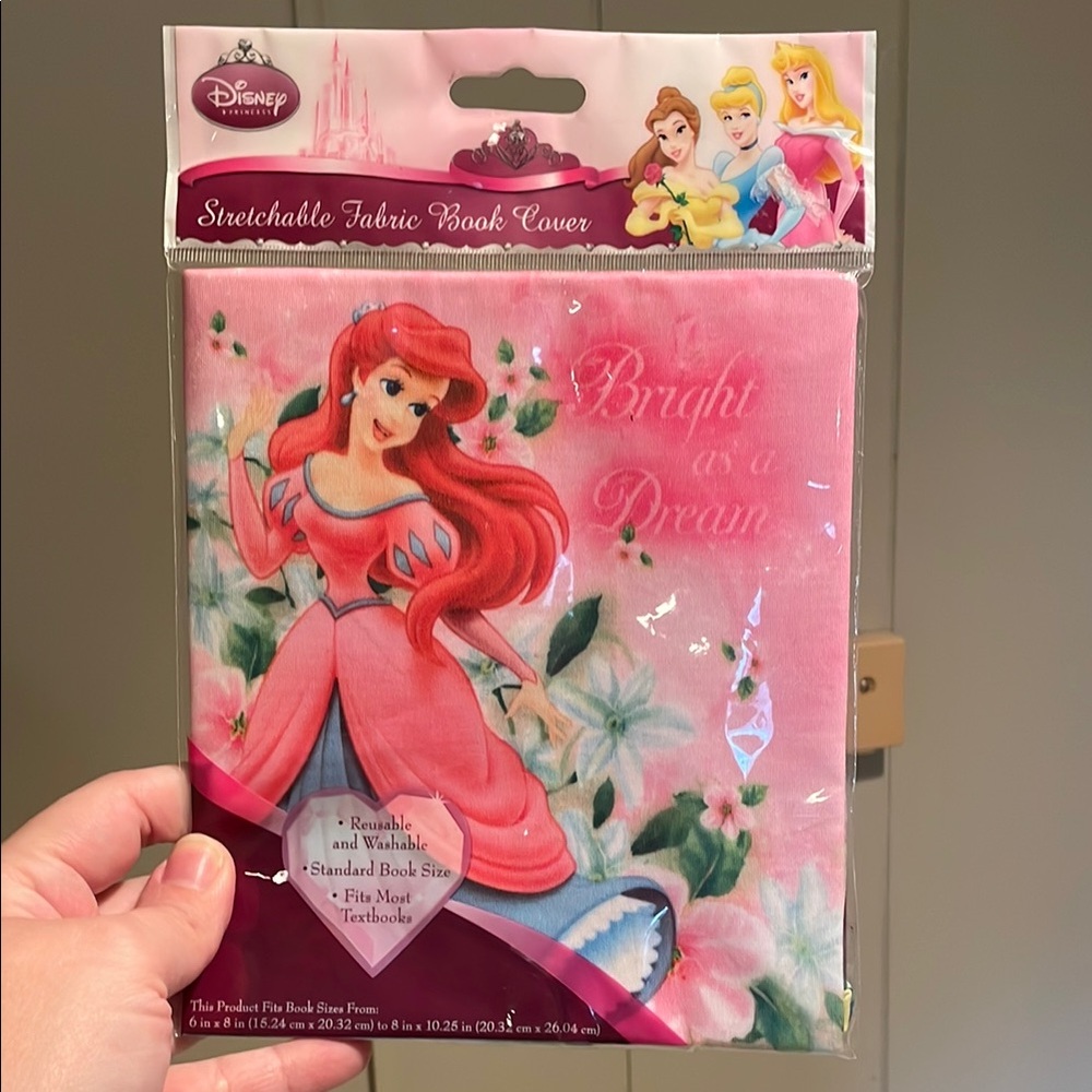 Disney Princess Ariel Pink Fabric Book Cover